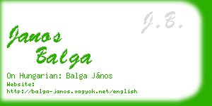 janos balga business card
