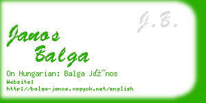 janos balga business card
